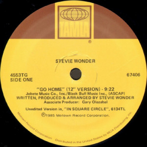 Stevie Wonder - Go Home [Vinyl] - 12 Inch 33 1/3 RPM Single - Vinyl - 12" 