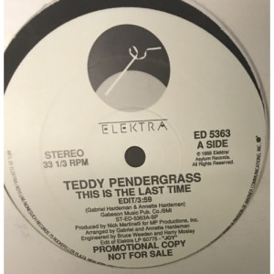 Teddy Pendergrass - This Is The Last Time [Vinyl] - 12 Inch 33 1/3 RPM - Vinyl - 12" 