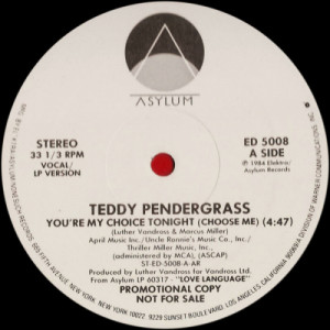 Teddy Pendergrass - You're My Choice Tonight (Choose Me) [Vinyl] - 12 Inch 33 1/3 RPM - Vinyl - 12" 