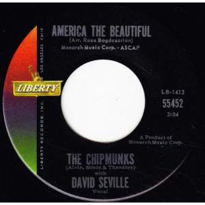 The Chipmunks - America The Beautiful / My Wild Irish Rose - 7 Inch 45 RPM - Vinyl - 7"