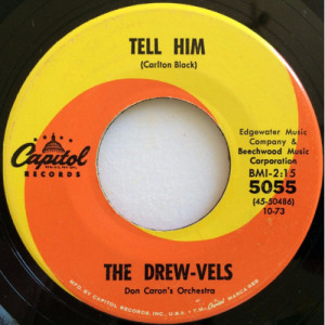 The Drew-vels - Tell Him / Just Because [Vinyl] - 7 Inch 45 RPM - Vinyl - 7"
