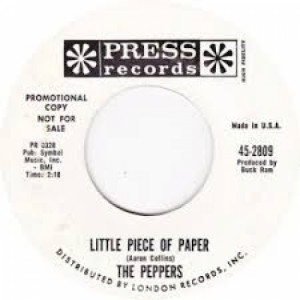 The Peppers - Little Piece Of Paper / It Wouldn't Be The Same [Vinyl] - 7 Inch 45 RPM - Vinyl - 7"