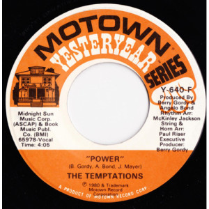 The Temptations - Power / Struck By Lightning Twice [Vinyl] - 7 Inch 45 RPM - Vinyl - 7"