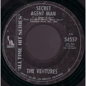 The Ventures - Secret Agent Man / Wipe Out [Vinyl] - 7 Inch 45 RPM - Vinyl - 7"
