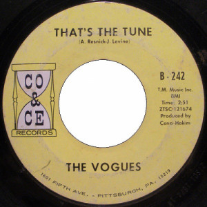 The Vogues - That's The Tune / Midnight Dreams [Vinyl] - 7 Inch 45 RPM - Vinyl - 7"