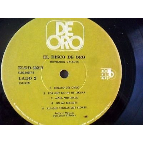 FERNANDO VALADES - FERNANDO VALADES-EL DISCO DE ORO-ASOMATE A MI ALMA-NO VUELVA - Vinyl - 12" 