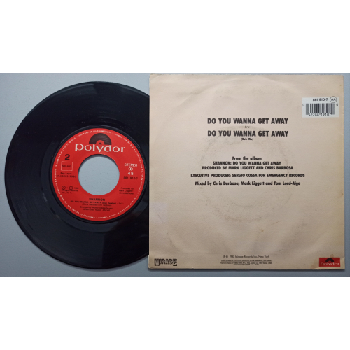 Shannon - Do You Wanna Get Away - 7 - Vinyl - 7"