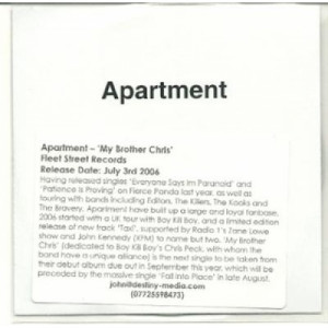 apartement - my brother chris ACETATE CD - CD - CDr