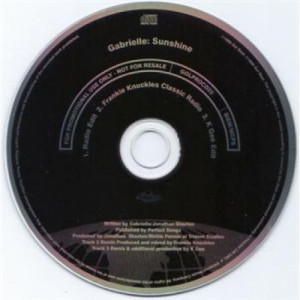 Gabrielle - Sunshine PROMO CDS - CD - Album
