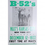 B-52's - Max's Kansas City 1977 - Concert Poster