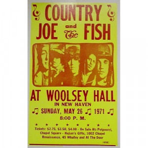 Country Joe & The Fish - Woolsey Hall - Concert Poster - Books & Others - Poster