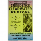 Creedence Clearwater Revival - Cincinnati Gardens - Concert Poster