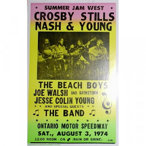 Crosby, Stills, Nash & Young - Summer Jam West 1974 - Concert Poster - Books & Others - Poster