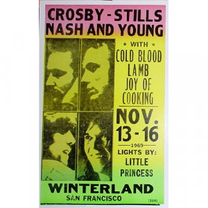 Crosby, Stills, Nash & Young - Winterland San Francisco 1969 - Concert Poster - Books & Others - Poster