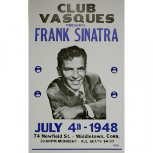 Frank Sinatra - Club Vasques - Concert Poster - Books & Others - Poster