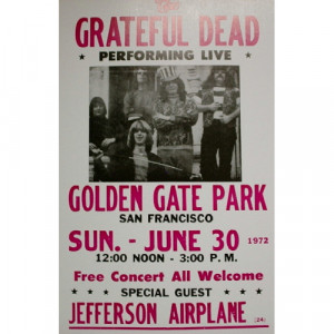 Grateful Dead - Golden Gate Park - Concert Poster - Books & Others - Poster