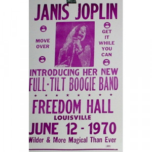 Janis Joplin - Full Tilt Boogie - Concert Poster - Books & Others - Poster