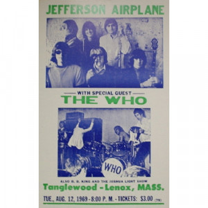 Jefferson Airplane & The Who - Tanglewood - Concert Poster - Books & Others - Poster