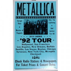Metallica - 92 Tour - Concert Poster - Books & Others - Poster