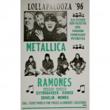 Metallica & Ramones - Lollapalooza 1996 - Concert Poster