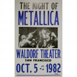 Metallica - Waldorf Theater - Concert Poster