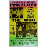 New Year's Eve All Night Rave - Pink Floyd, The Who, Move - Concert Poster