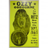 Ozzy Osbourne - Ritz New York - Concert Poster