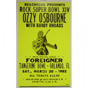 Ozzy Osbourne - Rock Super Bowl XIV - Concert Poster - Books & Others - Poster