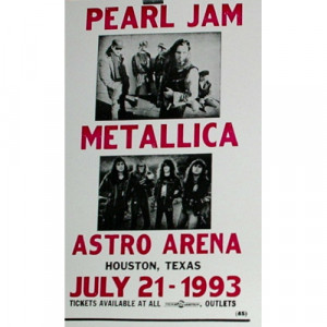 Pearl Jam & Metallica - Pearl Jam & Metallica - Concert Poster - Books & Others - Poster