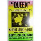 Queen - Madison Square Garden 1980 - Concert Poster