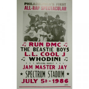 Run D.M.C.& Beastie Boys - All Rap Spectacular 1986 - Concert Poster - Books & Others - Poster