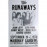 Runaways - Mabuhay Gardens 1978 - Concert Poster