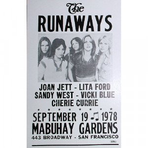 Runaways - Mabuhay Gardens 1978 - Concert Poster - Books & Others - Poster