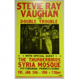 Stevie Ray Vaughan & Double Trouble - Syria Mosque 1986 - Concert Poster