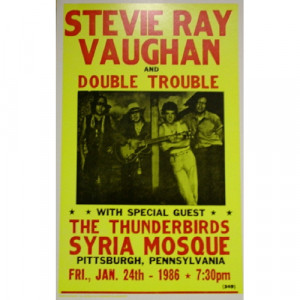 Stevie Ray Vaughan & Double Trouble - Syria Mosque 1986 - Concert Poster - Books & Others - Poster
