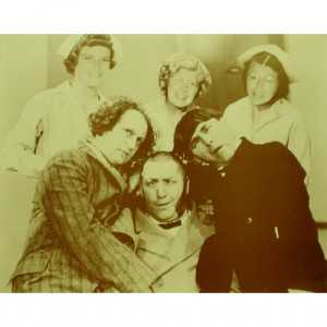 Three Stooges - With The Nurses - Sepia Print - Books & Others - Others