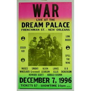 War - Dream Palace - Concert Poster - Books & Others - Poster