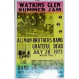 Watkins Glen Summer Jam - Allman Brothers & The Band - Concert Poster