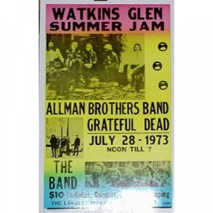 Watkins Glen Summer Jam - Allman Brothers & The Band - Concert Poster - Books & Others - Poster