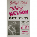 Willie Nelson - Giley's Club 1971 - Concert Poster