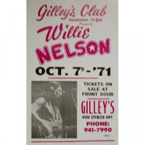Willie Nelson - Giley's Club 1971 - Concert Poster - Books & Others - Poster