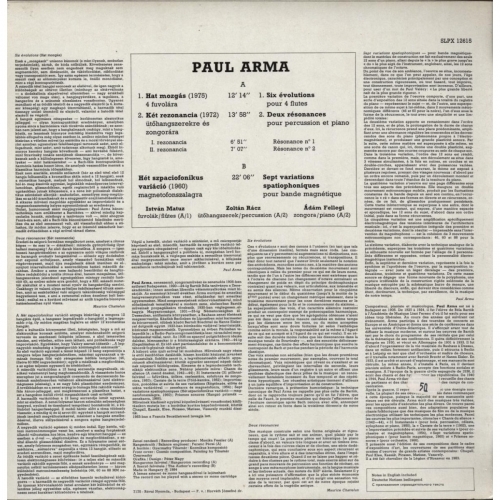 Arma Paul - Sept Variations Spatiophoniques Pour Bande Magnetique - Vinyl - LP
