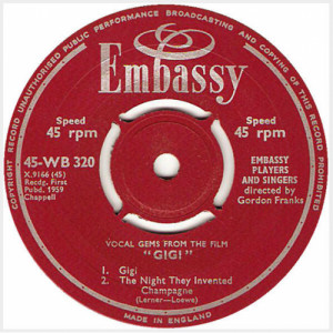 Embassy Players and Singers - Vocal Gems from The Film "Gigi" - Vinyl - 7"