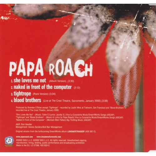  Papa Roach - She Loves Me Not  - CD - Single