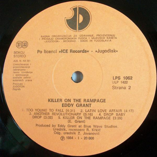 Eddy Grant - Killer On The Rampage - Vinyl - LP