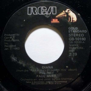 Anka Paul - Diana / Put Your Head On My Shoulder - Vinyl - 7"