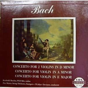 Reinhold Barchet - Pro Musica String Orchestra - Bach: Concerto For 2 Violins In D-minor - Vinyl - LP