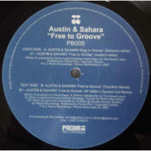 Austin & Sahara - Free To Groove - Vinyl - 12" 