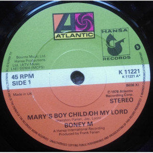 Boney M - Mary's Boy Child - Vinyl - 45''