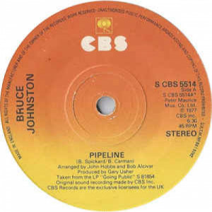 Bruce Johnston - Pipeline - Vinyl - 45''